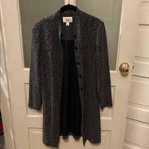 Donna Rico vintage Button-Up Coat blazer 36 inch length stretchy and lightweight
